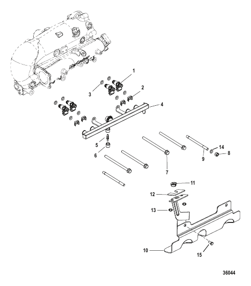 Fuel Rail and Drain System Bracket