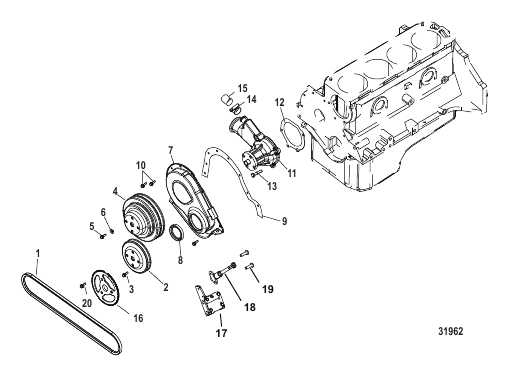 Cylinder Block Front Cover and Circulating Pump