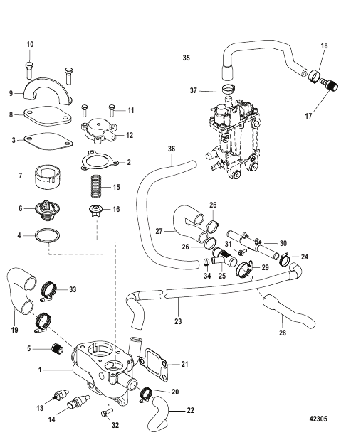 Standard Cooling System Raw Water with Power Steering