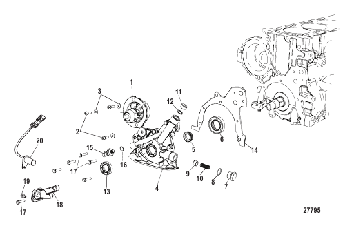 Cylinder Block Oil Pump and Water Pump