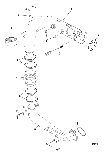 Exhaust System Crossover and Exhaust Pipe