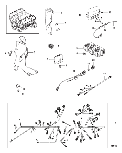 Harness, Lifting Brackets and Mercathode