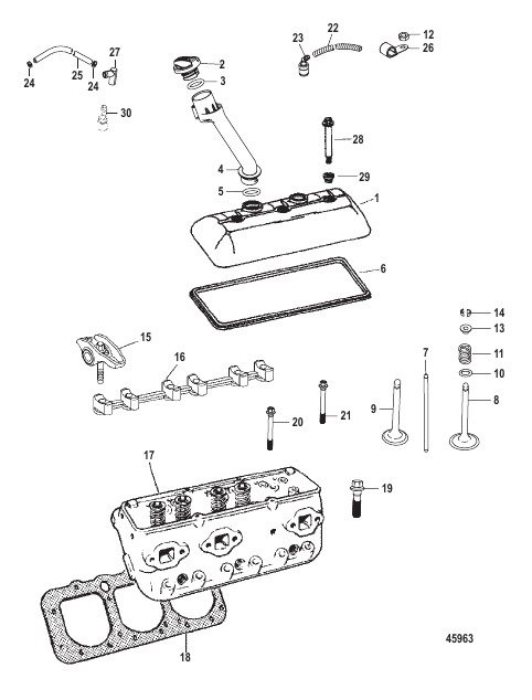 Cylinder Head and Rocker Cover