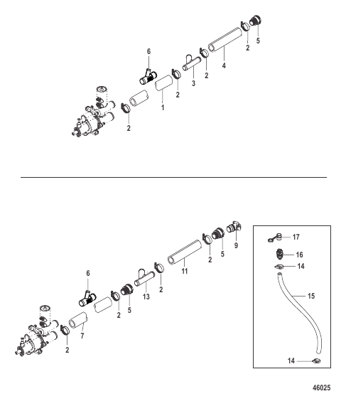 Closed Cooling System (Alpha / Bravo) Sea Pump Hoses