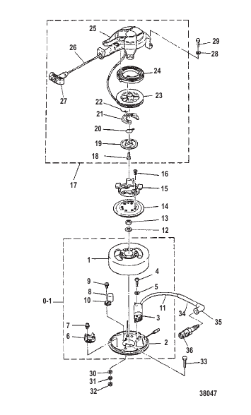 FLYWHEEL MAGNETO AND STARTER