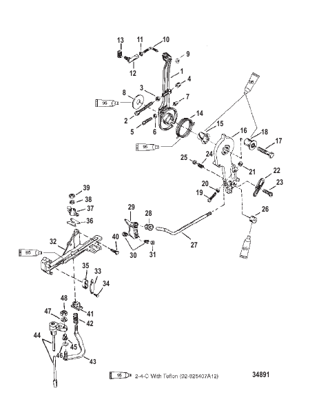 Throttle Lever and Shift Shaft