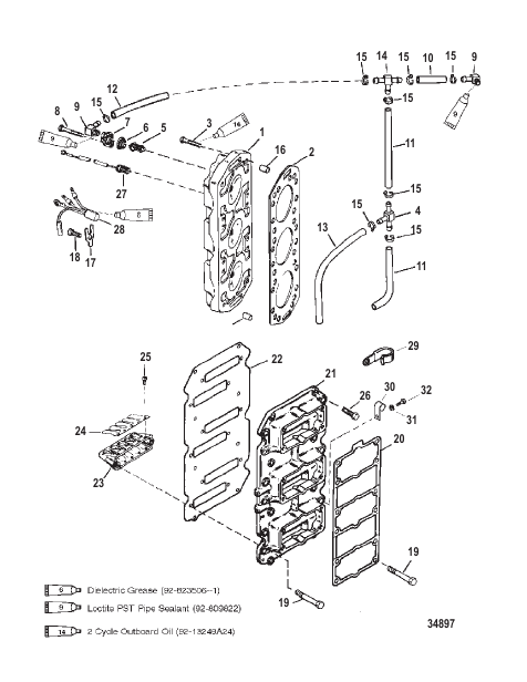 Reed Block and Cylinder Head