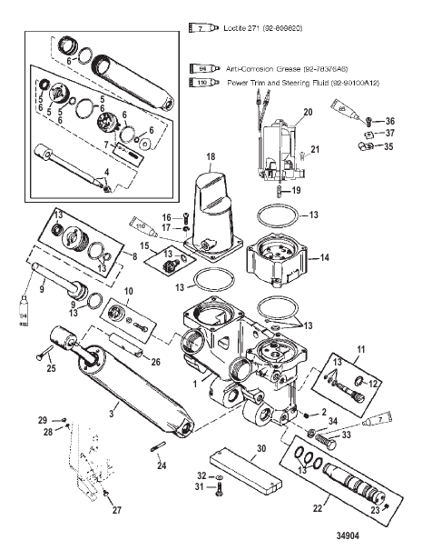 Power Trim Components Metal Motor Housing