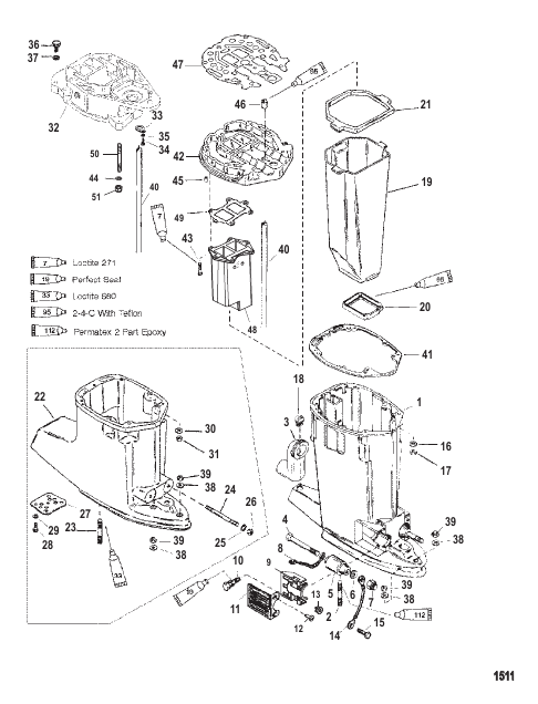 Drive Shaft Housing And Exhaust Tube