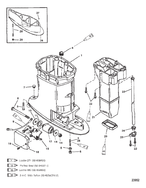 DRIVESHAFT HOUSING (S/N-0G437999 AND BELOW)