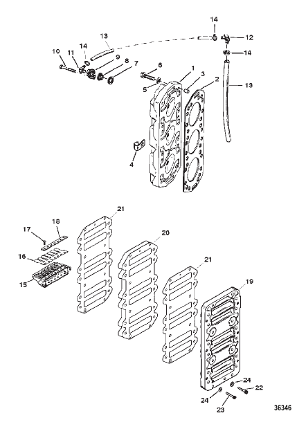 REED BLOCK AND CYLINDER HEAD
