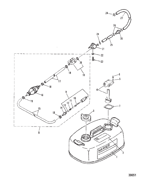 FUEL TANK AND FUEL LINES (ORIGINAL)(14 LITRE)