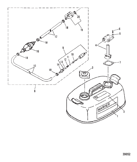 FUEL TANK AND FUEL LINE (ORIGINAL)(12 LITRE)