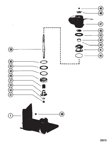 GEAR HOUSING ASSEMBLY (PROPELLER SHAFT)