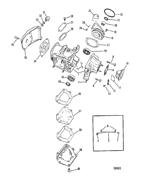 CYLINDER BLOCK AND CRANKCASE ASSEMBLY