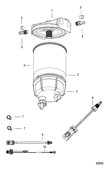 Water Separating Fuel Filter Kit With WIF Sensor