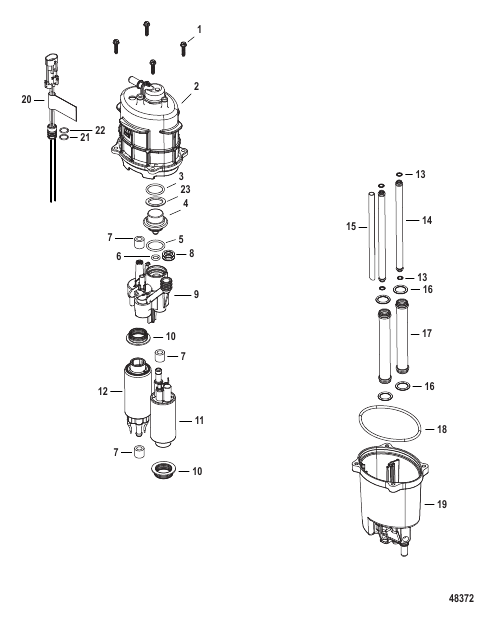 Fuel Supply Module Components 8M0057676 - 2B494018 and Below