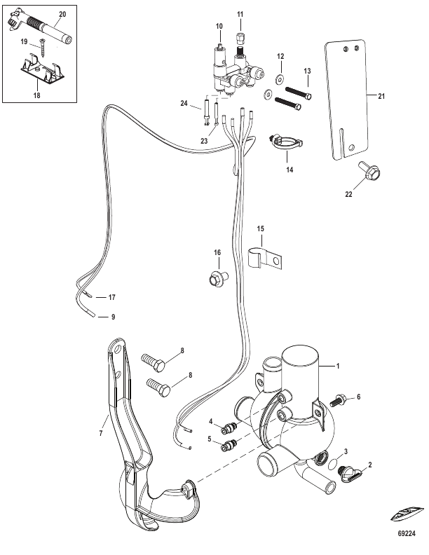 Water Distribution Housing Air Actuated Drain