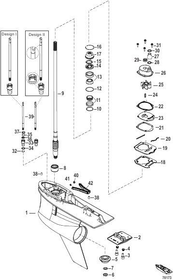 Gear Housing, Driveshaft, 5.44 Torpedo (1.75 Gear Ratio)