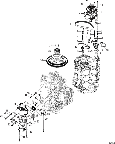 Charging System Alternator, Starter, Flywheel