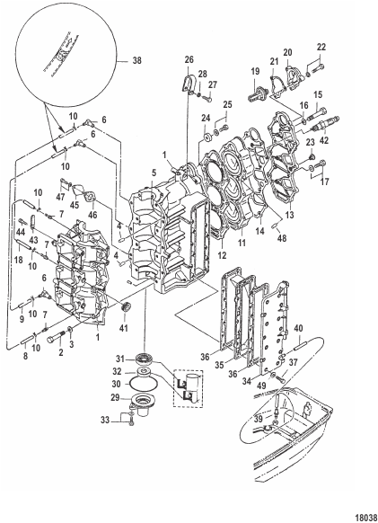 Cylinder Block Serial 0N495904 and Below