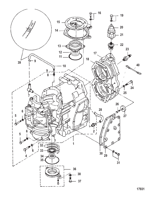 Cylinder Block SN 0N162743 and below