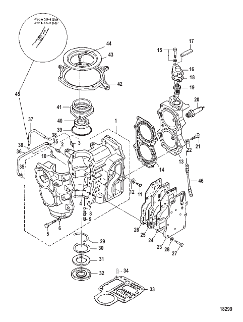 Cylinder Block 0N233234 and below