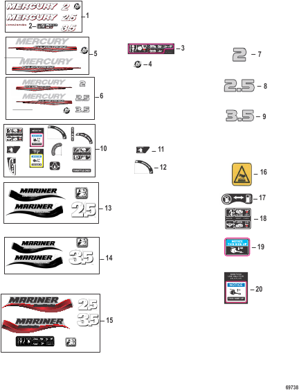 Decals Serial # 0R991812 and Below