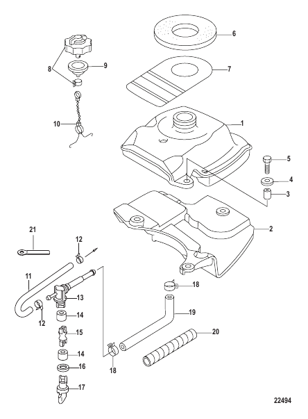 Fuel Tank All Models-Serial # 0R318095 and Below
