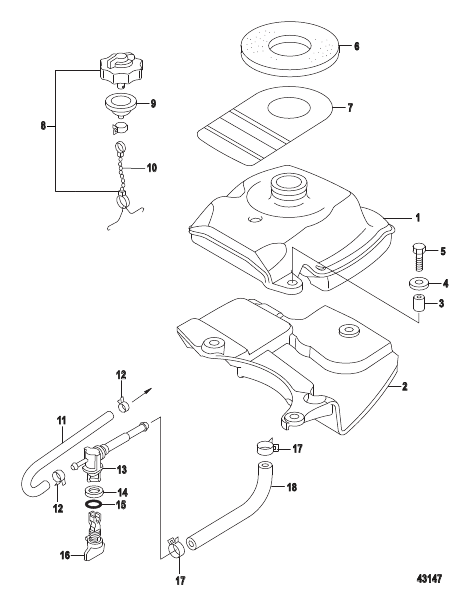 Fuel Tank Non-EPA Models-Serial # 0R448033 and Up