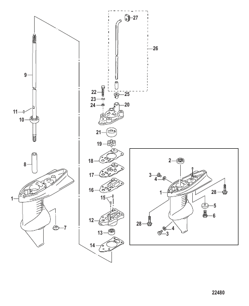 Gear Housing Assembly Driveshaft