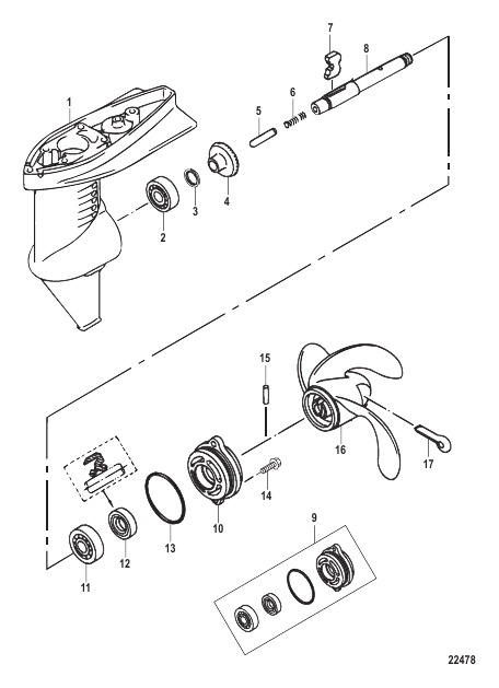 Gear Housing Assembly Propeller Shaft