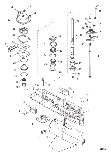 Gear Housing (Driveshaft)(Standard/Counter Rotation)