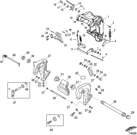 Clamp Brackets/Swivel Bracket Manual Tilt