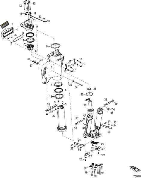 Power Trim/Transom Assembly Counter Rotation