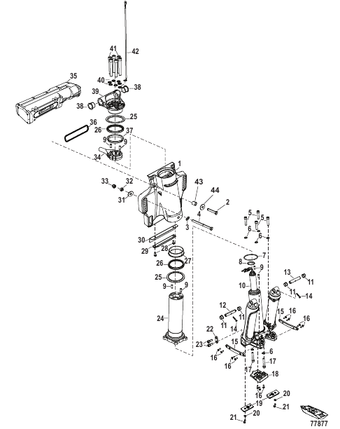 Power Trim/Transom Assembly, Joystick Piloting