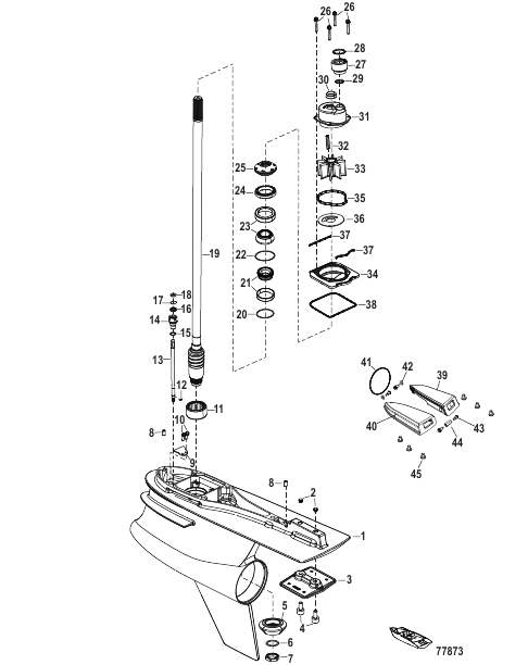 Gear Housing, Joystick Piloting Driveshaft, R-Drive 1.60