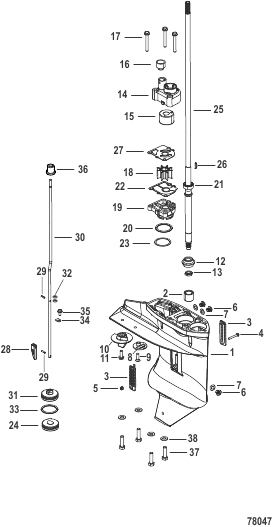 Gear Housing Driveshaft Command Thrust
