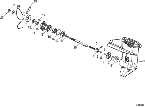 Gear Housing Propeller Shaft, Standard