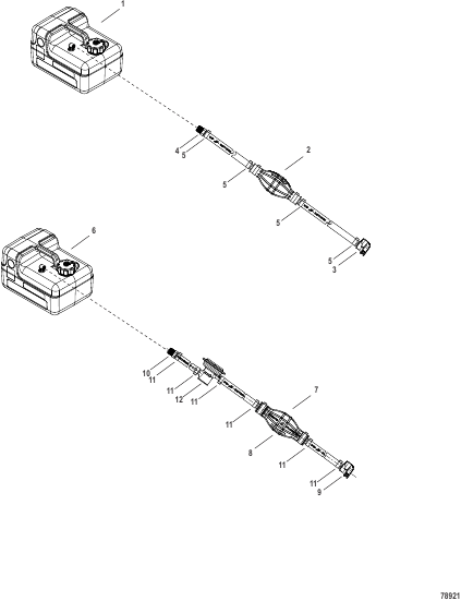 Fuel Tank Assembly and Fuel Lines International/EPA Options
