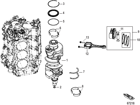 Crankshaft, Pistons and Connecting Rods