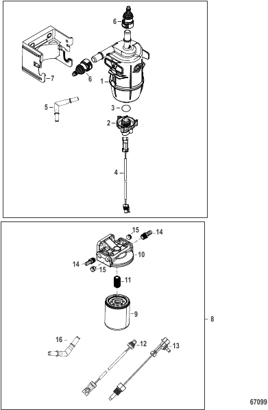 Fuel Filter with WIF- Boat Mounted