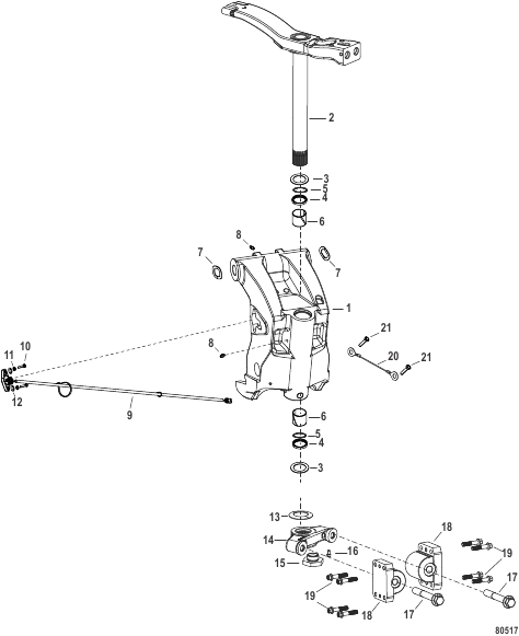 Swivel Bracket and Steering Arm