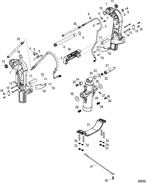 Transom Assembly Power Trim