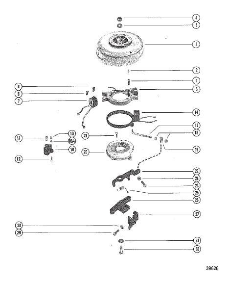 FLYWHEEL AND STATOR