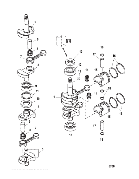 Crankshaft, Pistons and Connecting Rods
