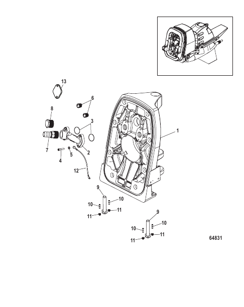 Transom Plate Outer-Fore and Driveline