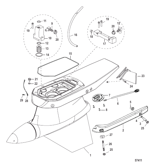 Gear Housing Assembly (0M971212 and Up)
