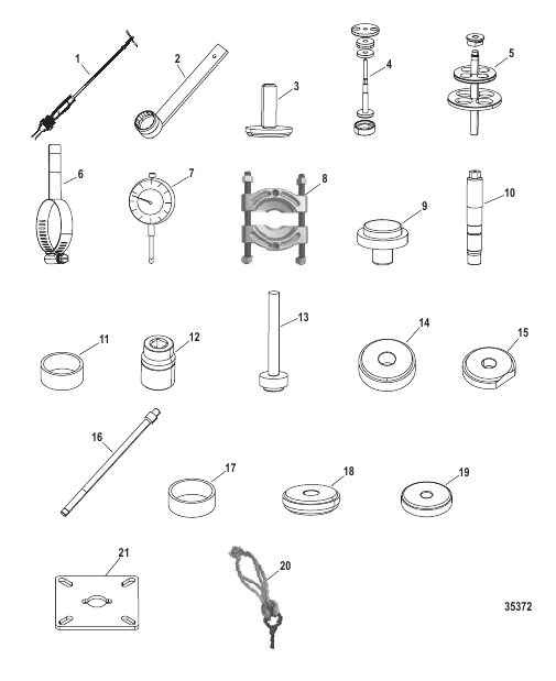 Tool List (M8 and NXT1 Drive - Upper)