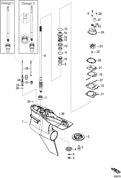 Gear Housing, Driveshaft, Torque Master (1.75 Gear Ratio)